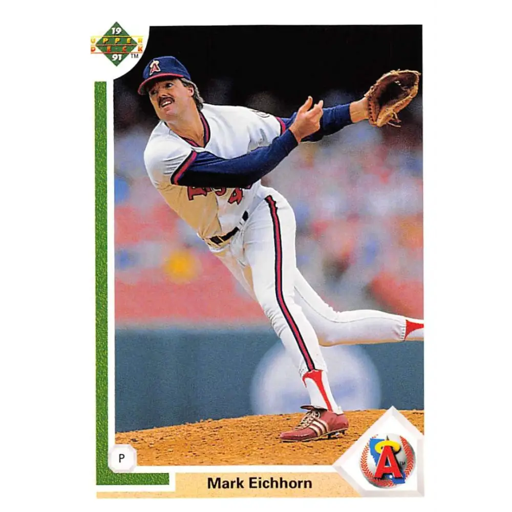 1991 Upper Deck #519 Mark Eichhorn NM-MT California Angels Baseball Card Image 1