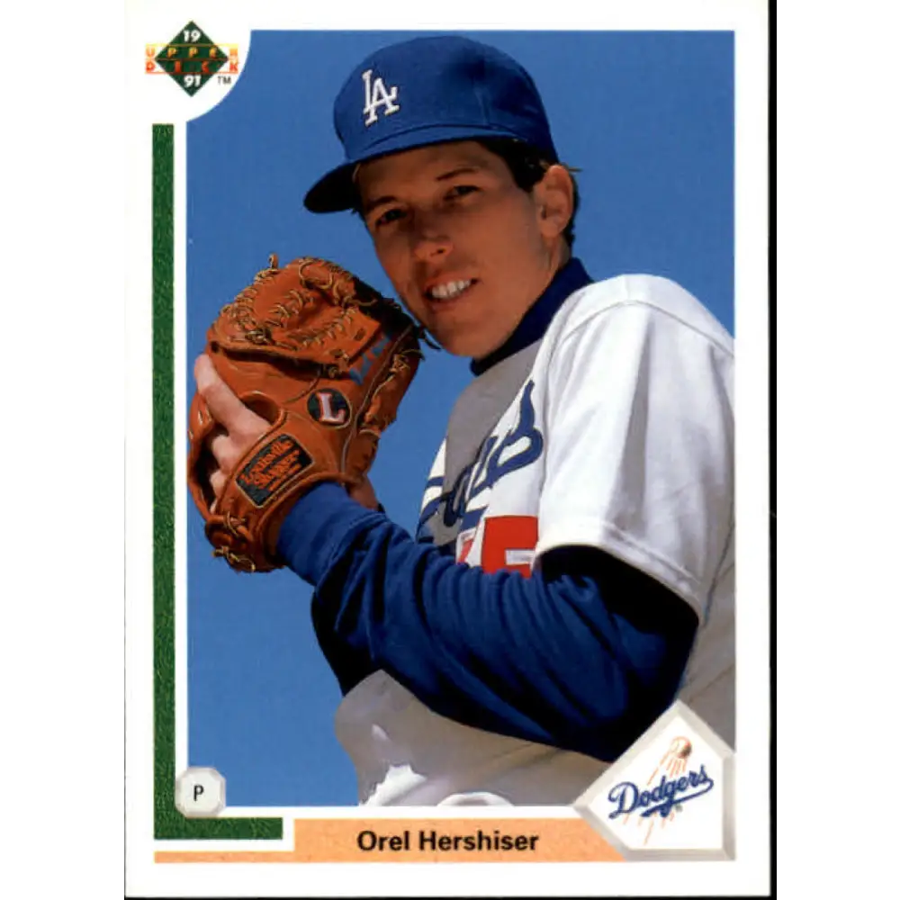 1991 Upper Deck #524 Orel Hershiser NM-MT Los Angeles Dodgers Baseball Card Image 1