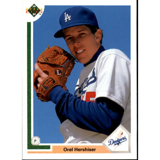 1991 Upper Deck #524 Orel Hershiser NM-MT Los Angeles Dodgers Baseball Card Image 1