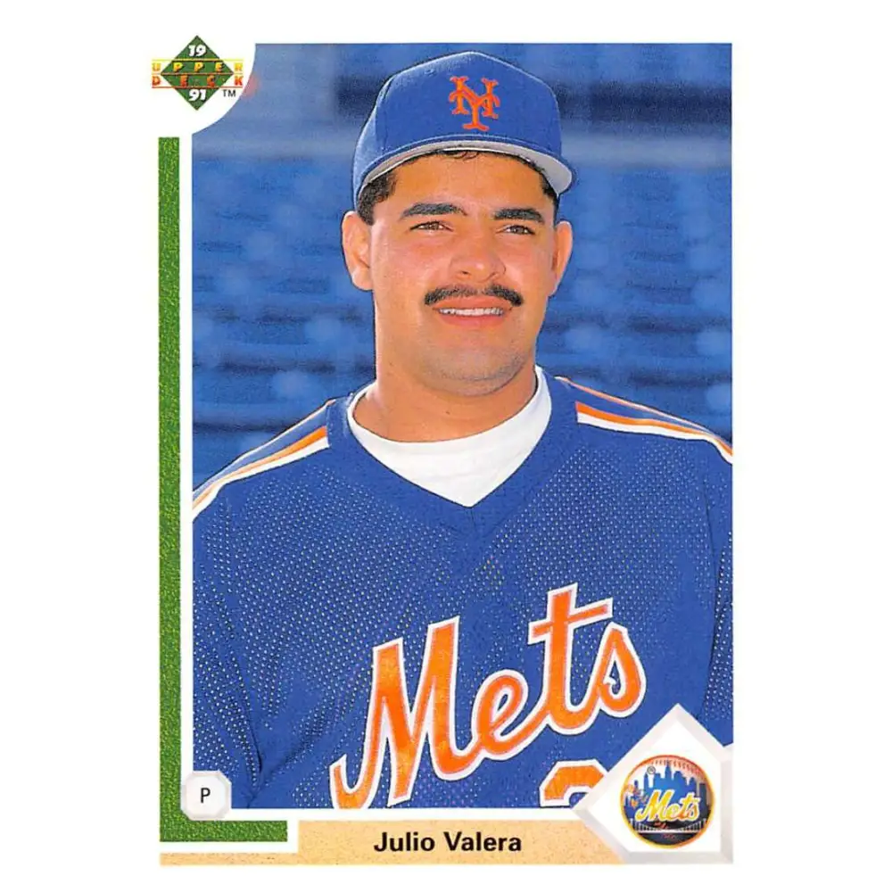 1991 Upper Deck #534 Julio Valera EX Excellent New York Mets Baseball Card  Image 1