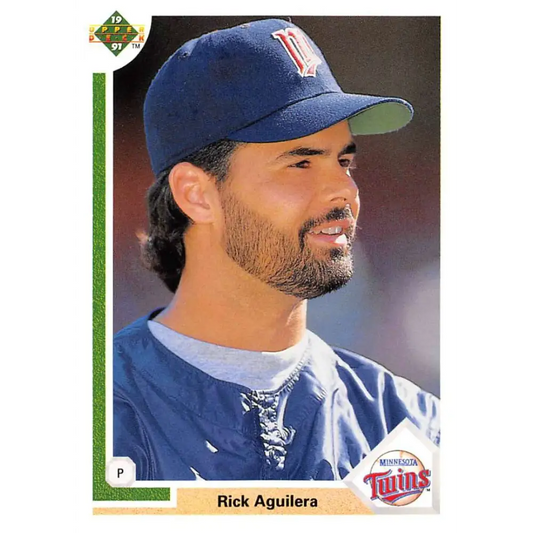 1991 Upper Deck #542 Rick Aguilera EX Excellent Minnesota Twins Baseball Card  Image 1