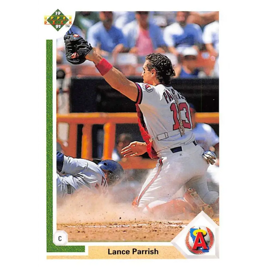 1991 Upper Deck #552 Lance Parrish NM-MT California Angels Baseball Card Image 1