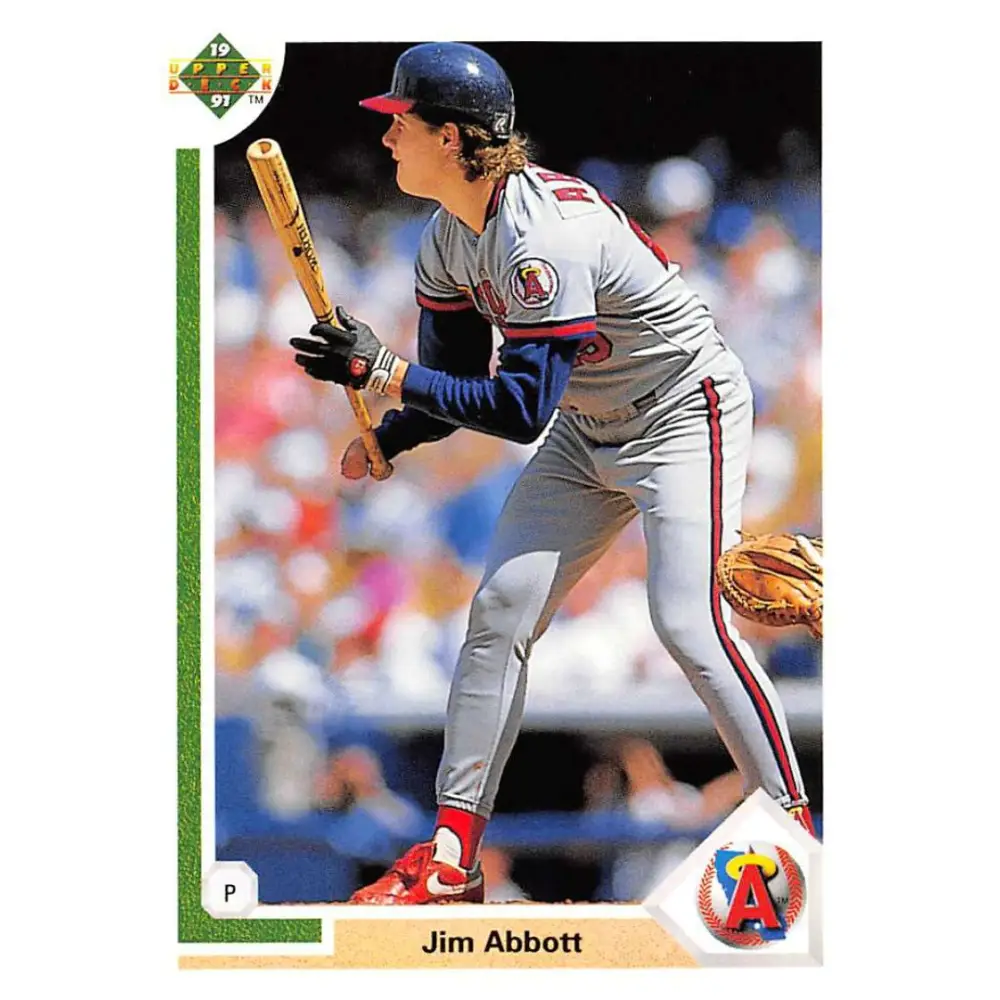 1991 Upper Deck #554 Jim Abbott NM-MT California Angels Baseball Card Image 1