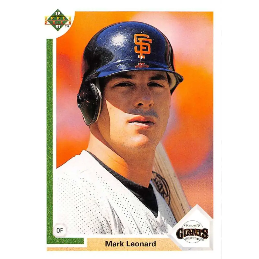 1991 Upper Deck #557 Mark Leonard NM-MT RC Rookie San Francisco Giants Baseball Card Image 1