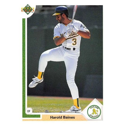 1991 Upper Deck #562 Harold Baines EX Excellent Oakland Athletics Baseball Card  Image 1