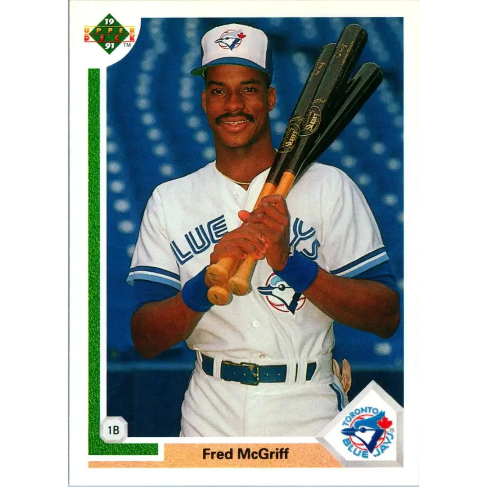 1991 Upper Deck #565 Fred McGriff EX Excellent Toronto Blue Jays Baseball Card  Image 1