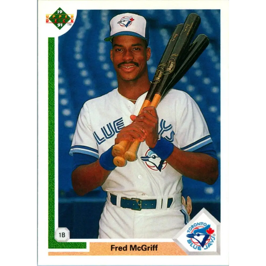 1991 Upper Deck #565 Fred McGriff EX Excellent Toronto Blue Jays Baseball Card  Image 1