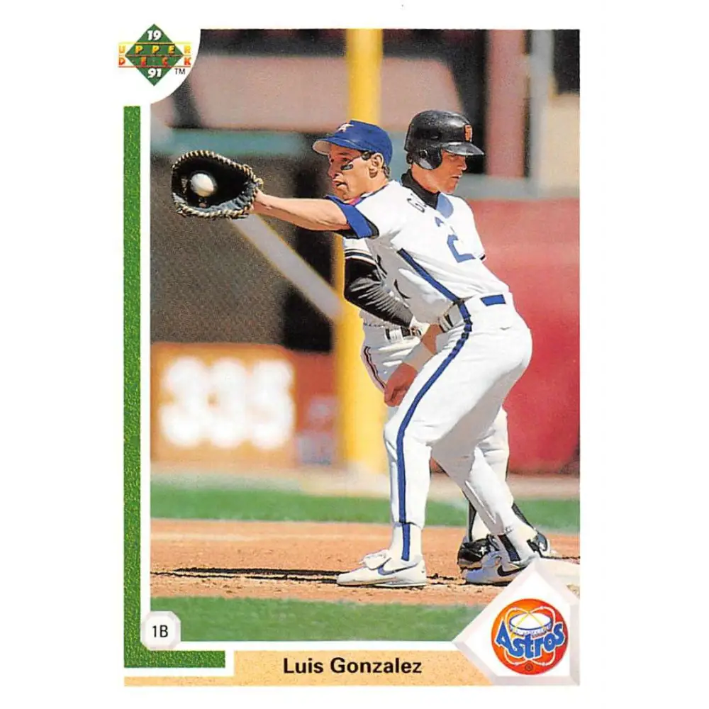 1991 Upper Deck #567 Luis Gonzalez NM-MT RC Rookie Houston Astros Baseball Card Image 1