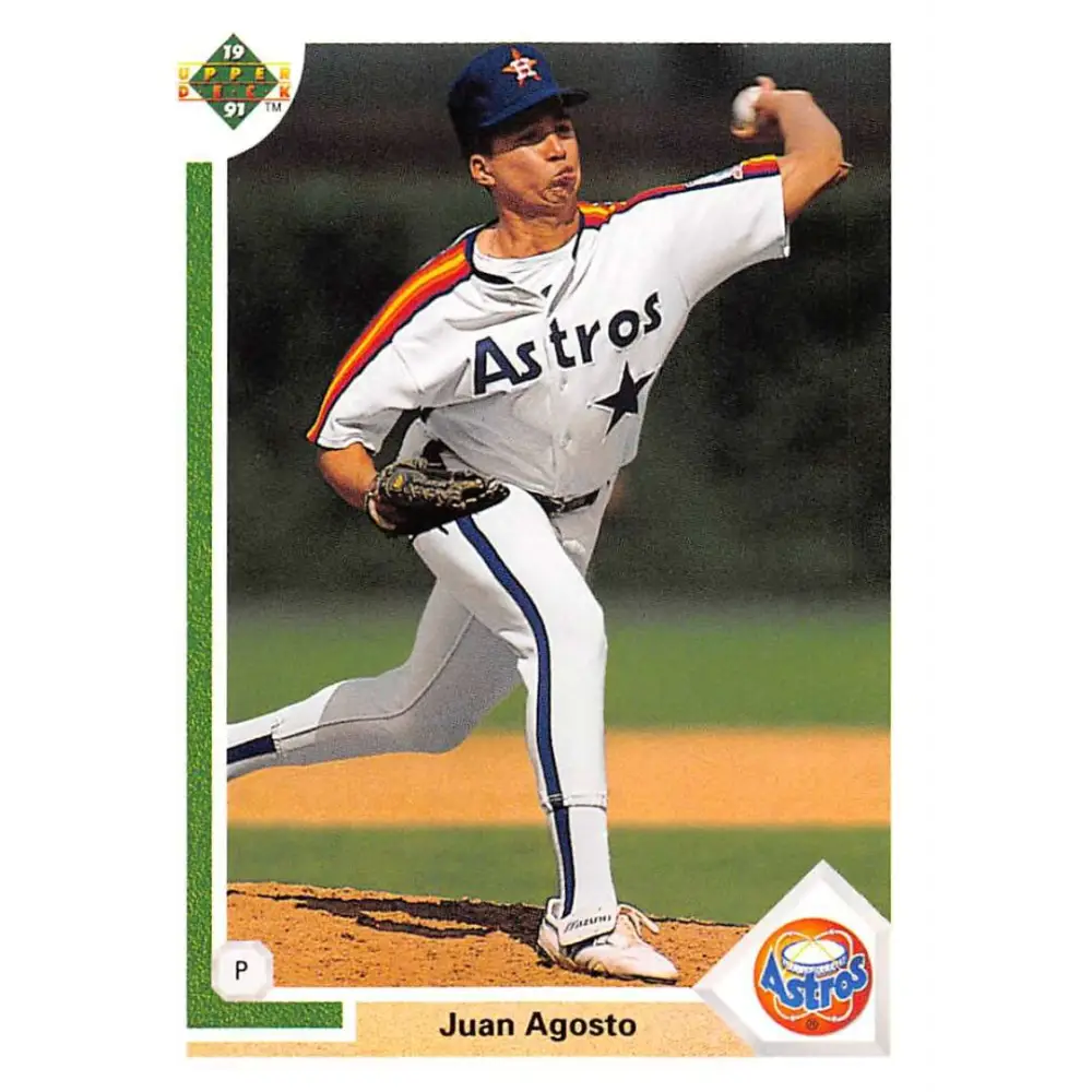 1991 Upper Deck #569 Juan Agosto EX Excellent Houston Astros Baseball Card  Image 1
