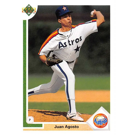1991 Upper Deck #569 Juan Agosto EX Excellent Houston Astros Baseball Card  Image 1