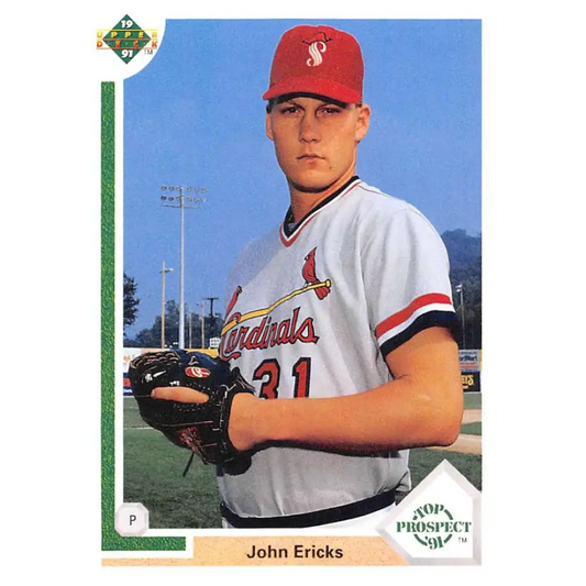 1991 Upper Deck #57 John Ericks NM-MT St. Louis Cardinals Baseball Card Image 1
