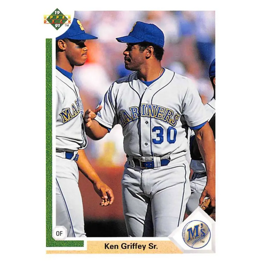 1991 Upper Deck #572 Ken Griffey Sr./Ken Griffey Jr. NM-MT Seattle Mariners Baseball Card Image 1
