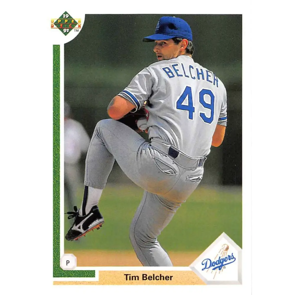 1991 Upper Deck #576 Tim Belcher NM-MT Los Angeles Dodgers Baseball Card Image 1