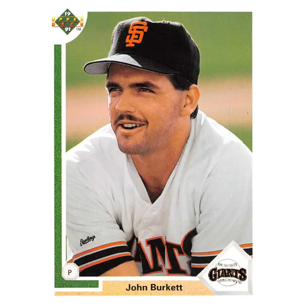 1991 Upper Deck #577 John Burkett EX Excellent San Francisco Giants Baseball Card  Image 1