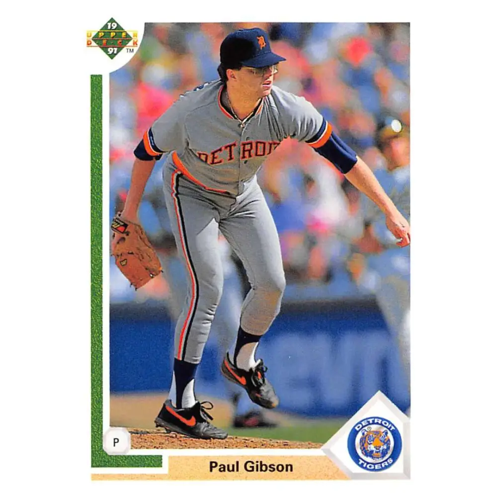 1991 Upper Deck #579 Paul Gibson EX Excellent Detroit Tigers Baseball Card  Image 1