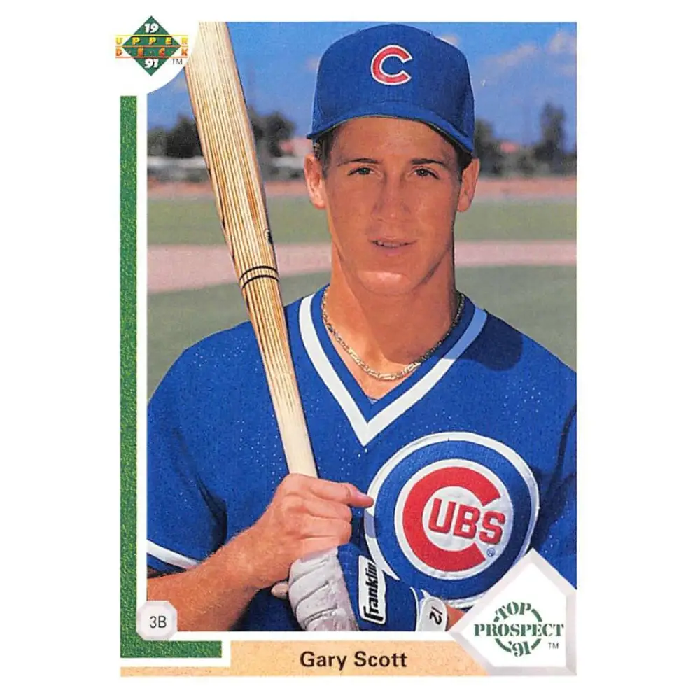 1991 Upper Deck #58 Gary Scott NM-MT RC Rookie Chicago Cubs Baseball Card Image 1