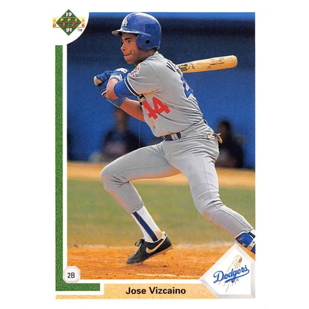 1991 Upper Deck #580 Jose Vizcaino EX Excellent Los Angeles Dodgers Baseball Card  Image 1