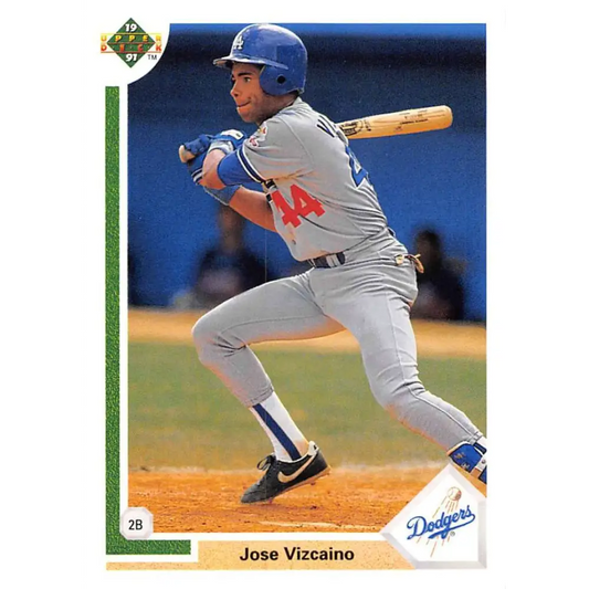 1991 Upper Deck #580 Jose Vizcaino NM-MT Los Angeles Dodgers Baseball Card Image 1
