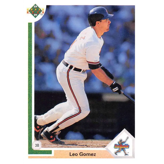1991 Upper Deck #6 Leo Gomez EX Excellent Baltimore Orioles Baseball Card  Image 1