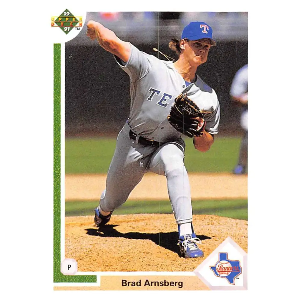 1991 Upper Deck #608 Brad Arnsberg NM-MT Texas Rangers Baseball Card Image 1
