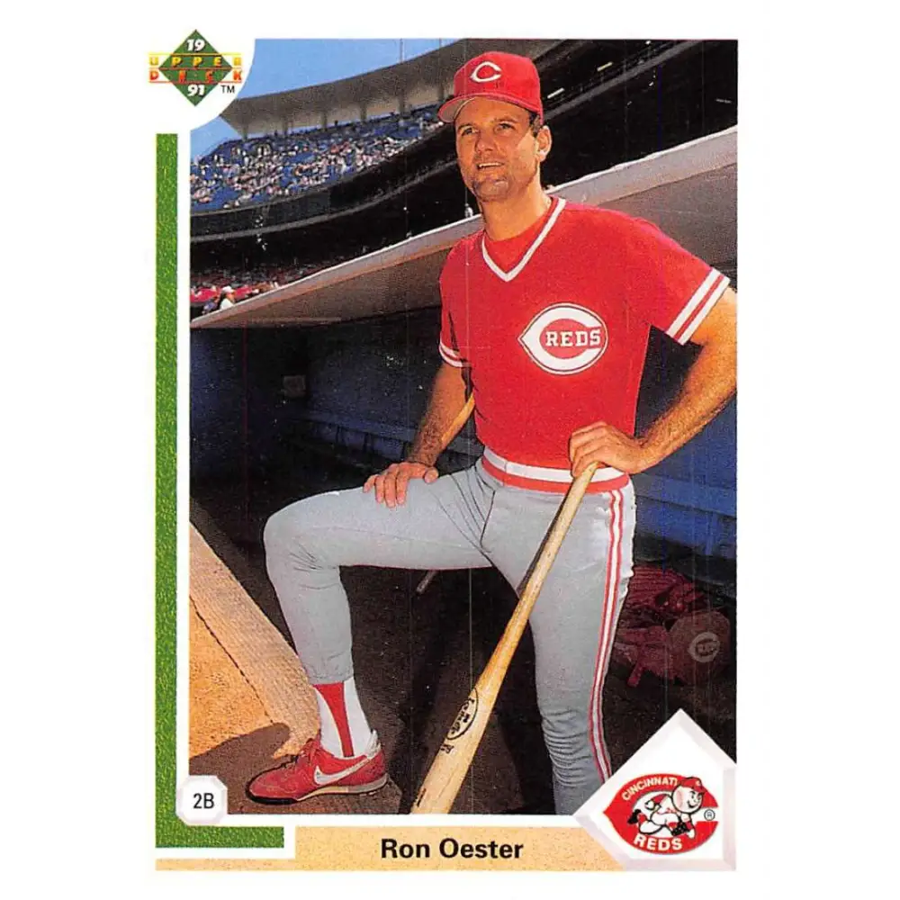 1991 Upper Deck #611 Ron Oester EX Excellent Cincinnati Reds Baseball Card  Image 1