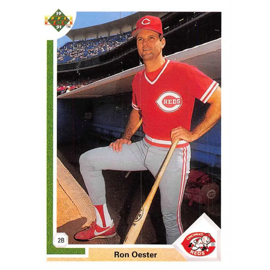 1991 Upper Deck #611 Ron Oester EX Excellent Cincinnati Reds Baseball Card  Image 1