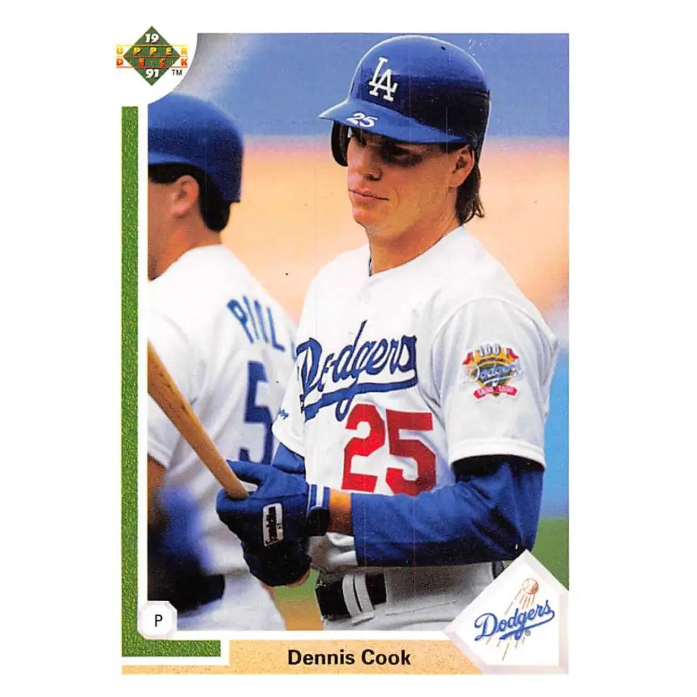 1991 Upper Deck #612 Dennis Cook NM-MT Los Angeles Dodgers Baseball Card Image 1