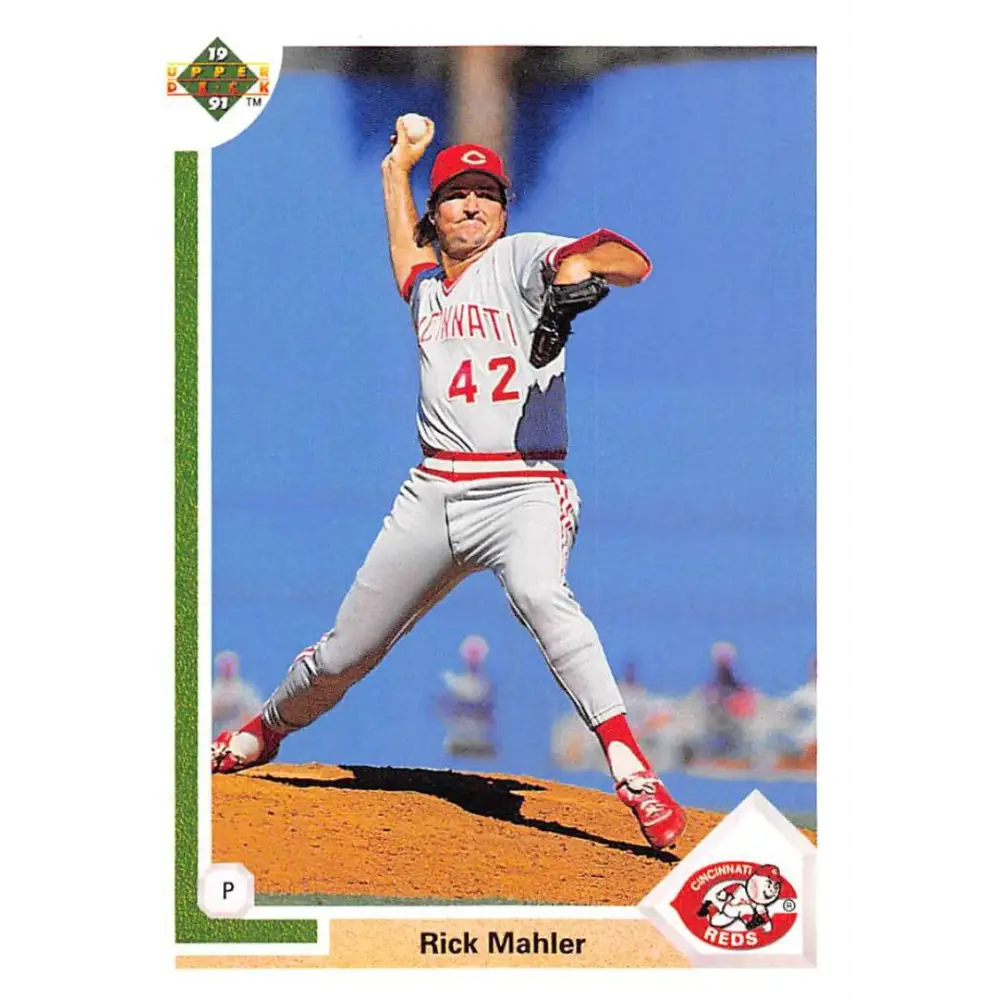 1991 Upper Deck #613 Rick Mahler EX Excellent Cincinnati Reds Baseball Card  Image 1