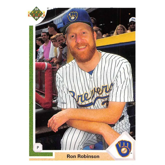 1991 Upper Deck #620 Ron Robinson EX Excellent Milwaukee Brewers Baseball Card  Image 1