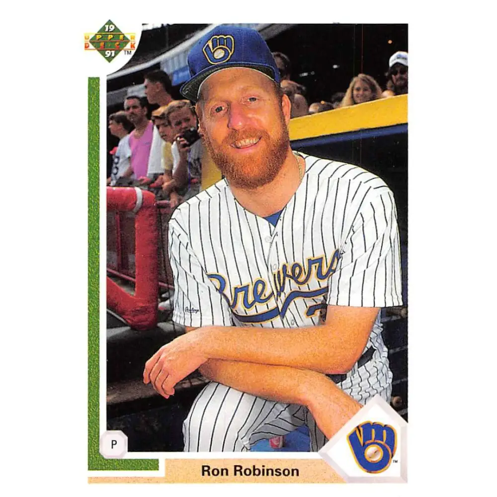 1991 Upper Deck #620 Ron Robinson NM-MT Milwaukee Brewers Baseball Card Image 1