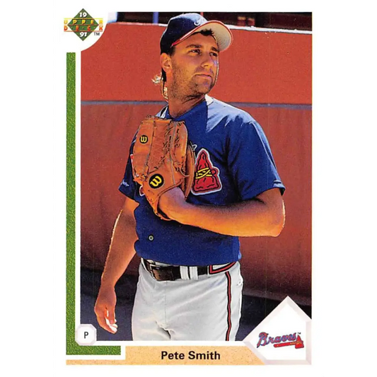 1991 Upper Deck #622 Pete Smith NM-MT Atlanta Braves Baseball Card Image 1