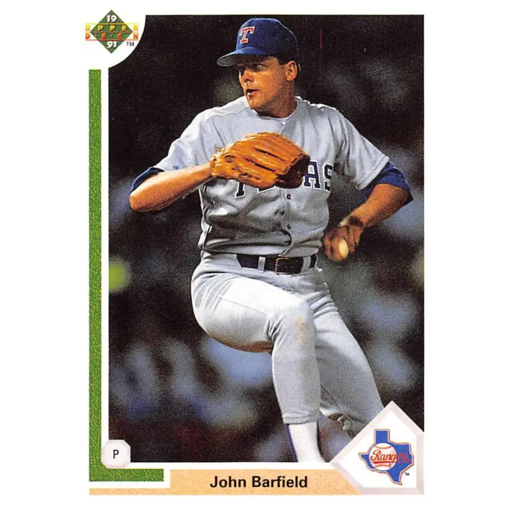 1991 Upper Deck #629 John Barfield EX Excellent Texas Rangers Baseball Card  Image 1