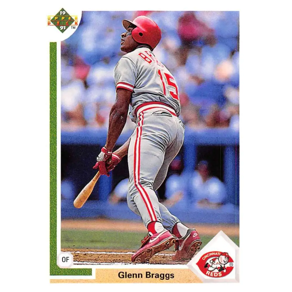 1991 Upper Deck #631 Glenn Braggs EX Excellent Cincinnati Reds Baseball Card  Image 1
