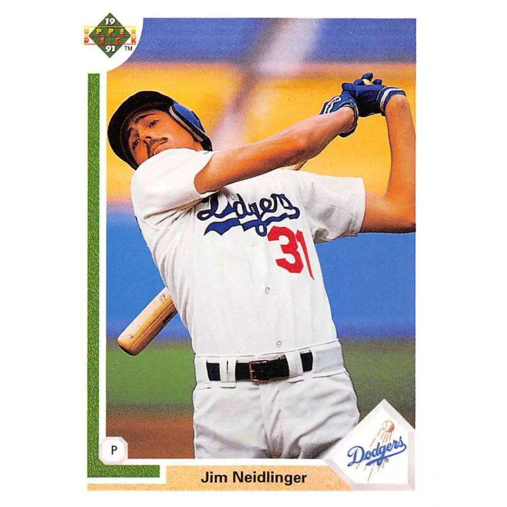 1991 Upper Deck #632 Jim Neidlinger NM-MT RC Rookie Los Angeles Dodgers Baseball Card Image 1