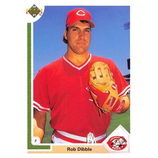 1991 Upper Deck #635 Rob Dibble EX Excellent Cincinnati Reds Baseball Card  Image 1