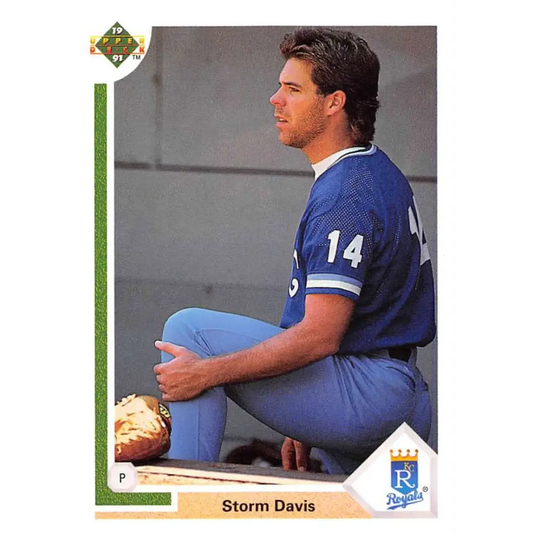 1991 Upper Deck #639 Storm Davis EX Excellent Kansas City Royals Baseball Card  Image 1