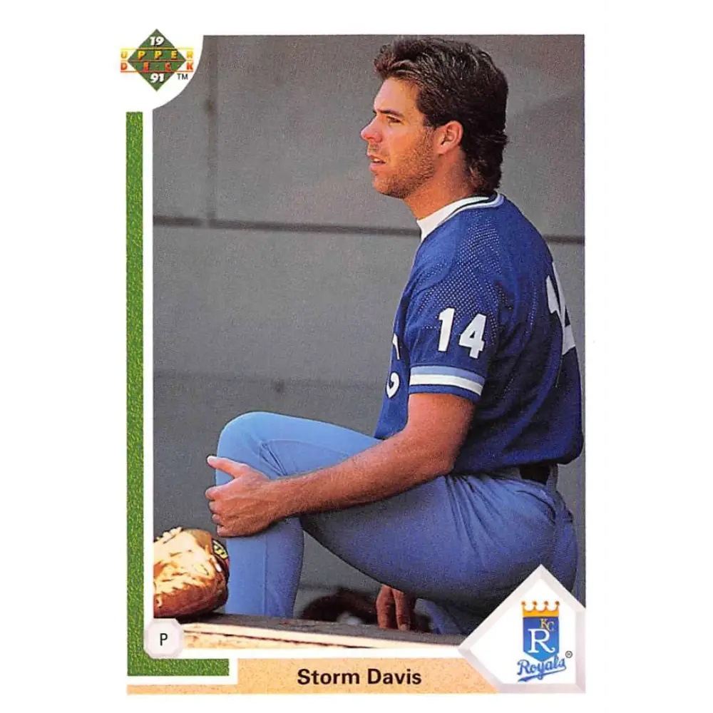 1991 Upper Deck #639 Storm Davis NM-MT Kansas City Royals Baseball Card Image 1