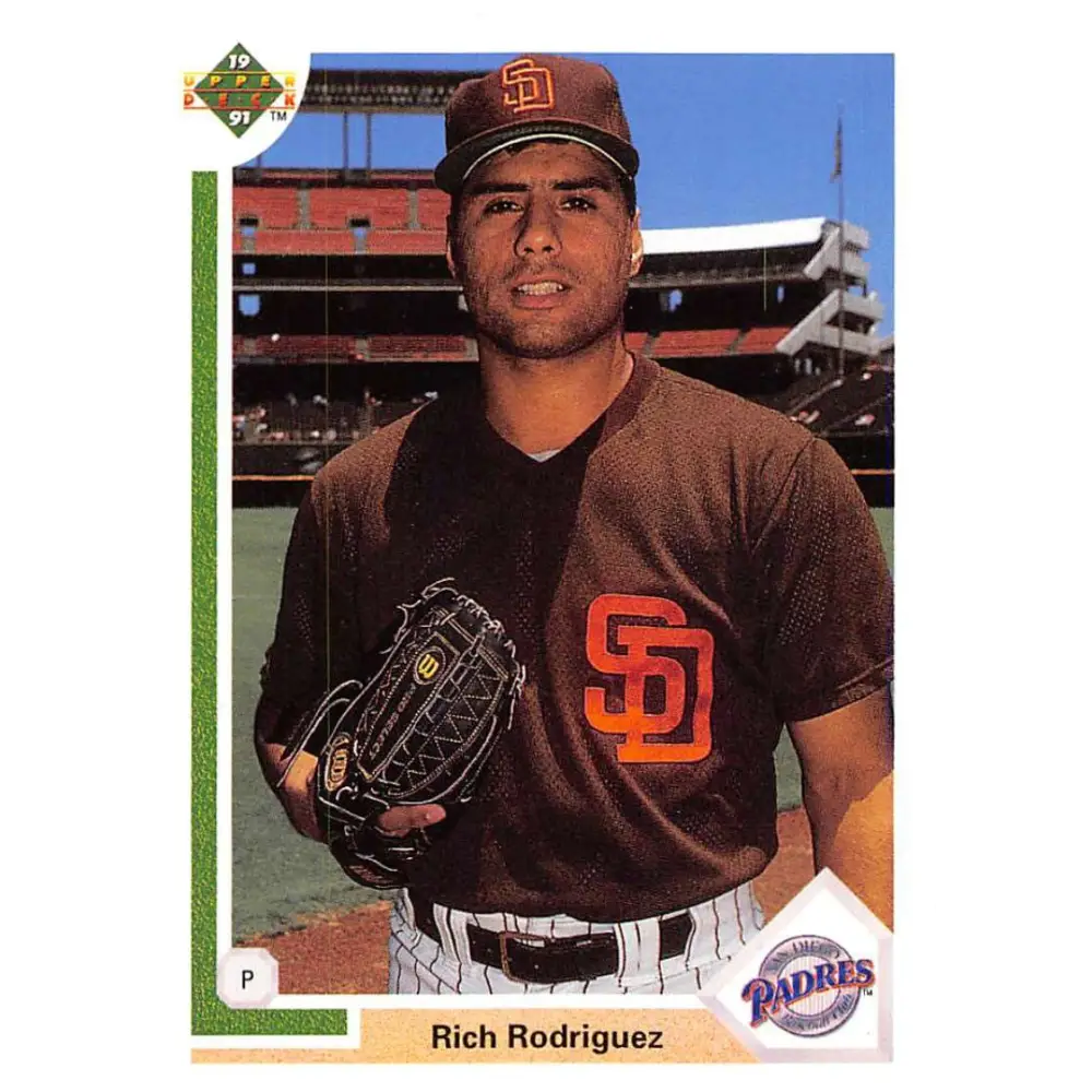 1991 Upper Deck #640 Rich Rodriguez EX Excellent RC Rookie San Diego Padres Baseball Card  Image 1