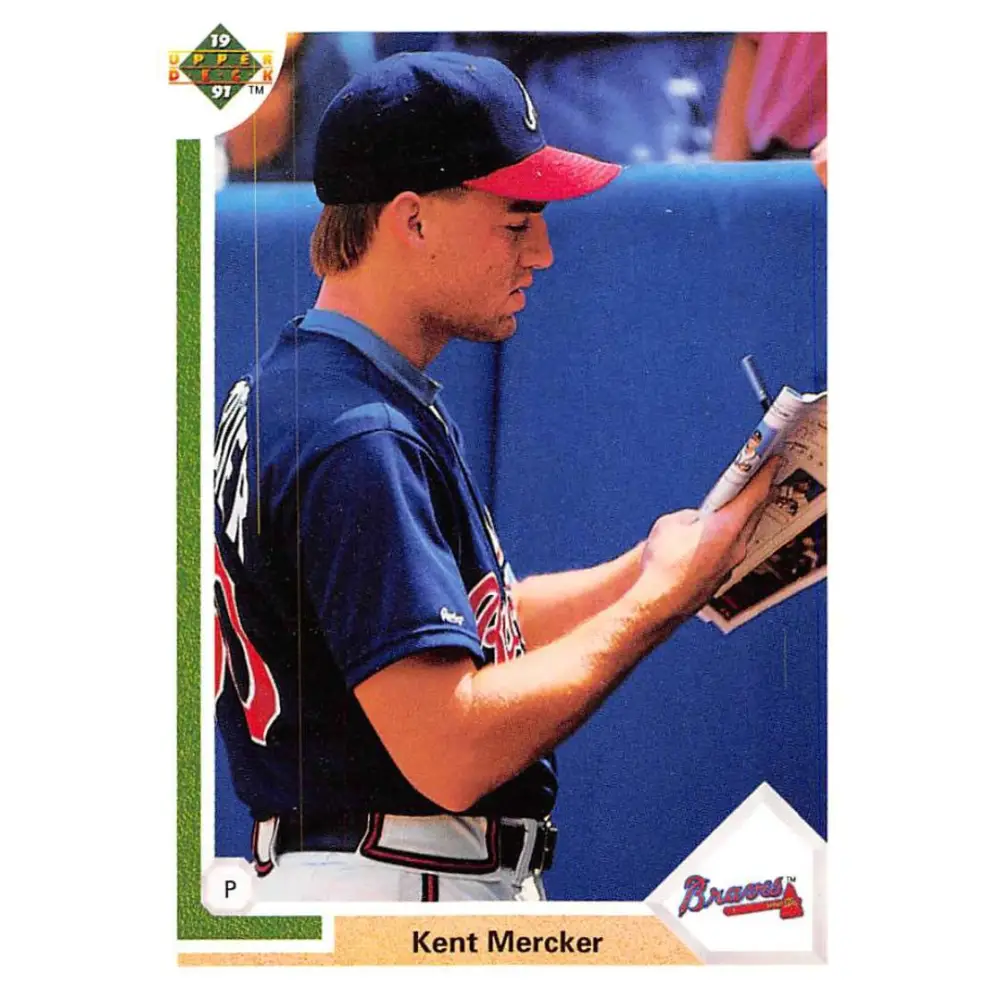1991 Upper Deck #642 Kent Mercker EX Excellent Atlanta Braves Baseball Card  Image 1
