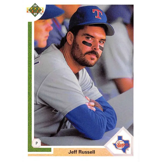 1991 Upper Deck #648 Jeff Russell NM-MT Texas Rangers Baseball Card Image 1