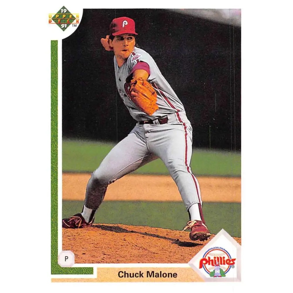 1991 Upper Deck #649 Chuck Malone NM-MT Philadelphia Phillies Baseball Card Image 1