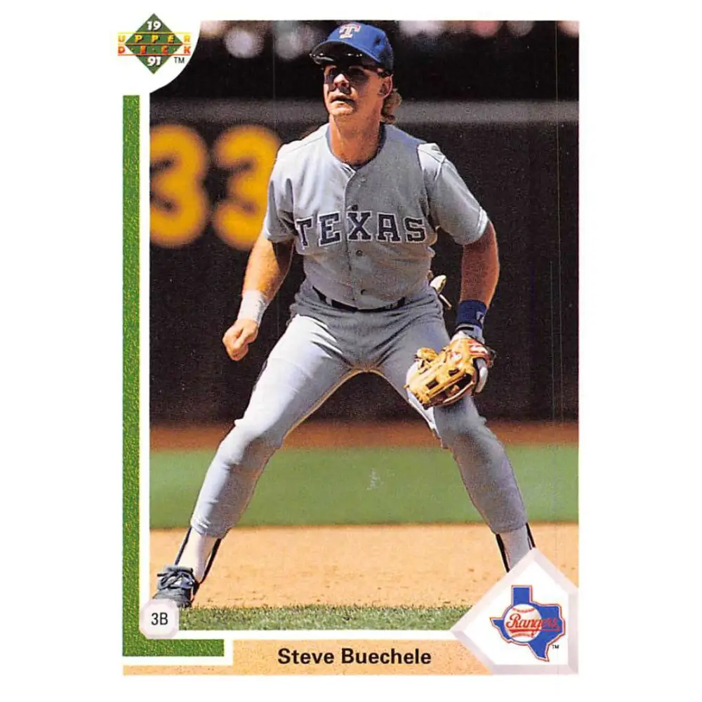 1991 Upper Deck #650 Steve Buechele NM-MT Texas Rangers Baseball Card Image 1