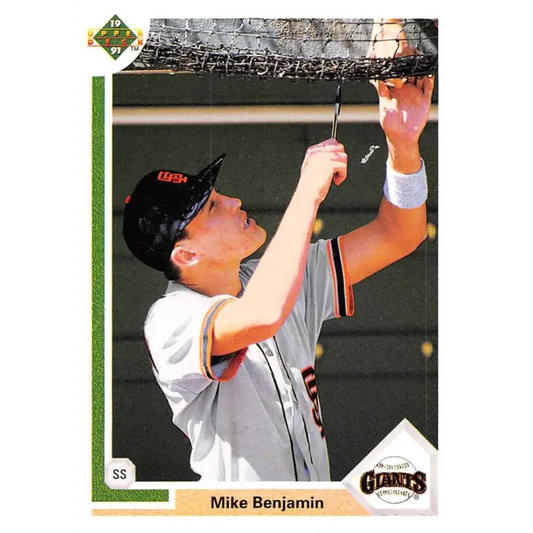 1991 Upper Deck #651 Mike Benjamin EX Excellent San Francisco Giants Baseball Card  Image 1