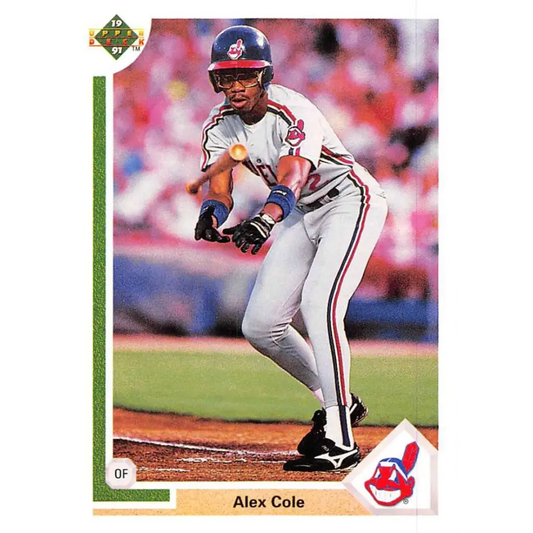 1991 Upper Deck #654 Alex Cole EX Excellent Cleveland Indians Baseball Card  Image 1