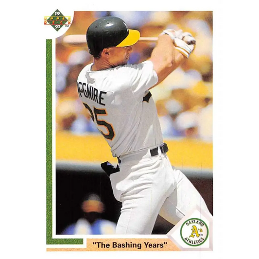 1991 Upper Deck #656 Mark McGwire EX Excellent Oakland Athletics Baseball Card  Image 1