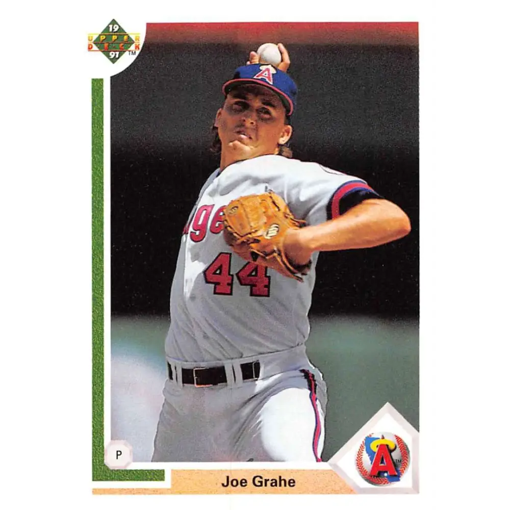 1991 Upper Deck #657 Joe Grahe EX Excellent RC Rookie California Angels Baseball Card  Image 1