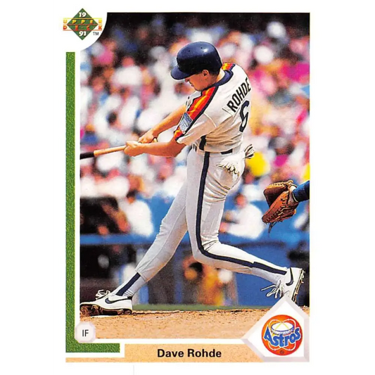 1991 Upper Deck #662 Dave Rohde EX Excellent Houston Astros Baseball Card  Image 1