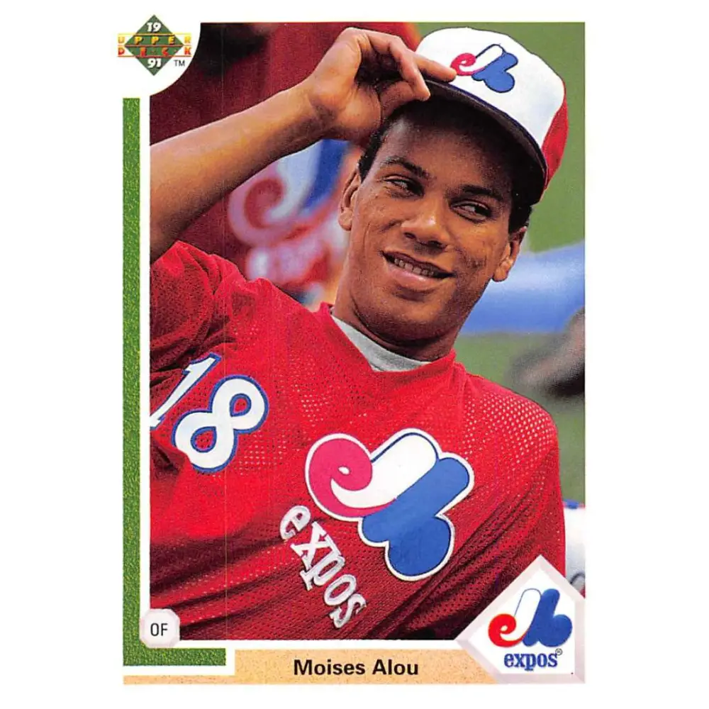 1991 Upper Deck #665 Moises Alou NM-MT Montreal Expos Baseball Card Image 1