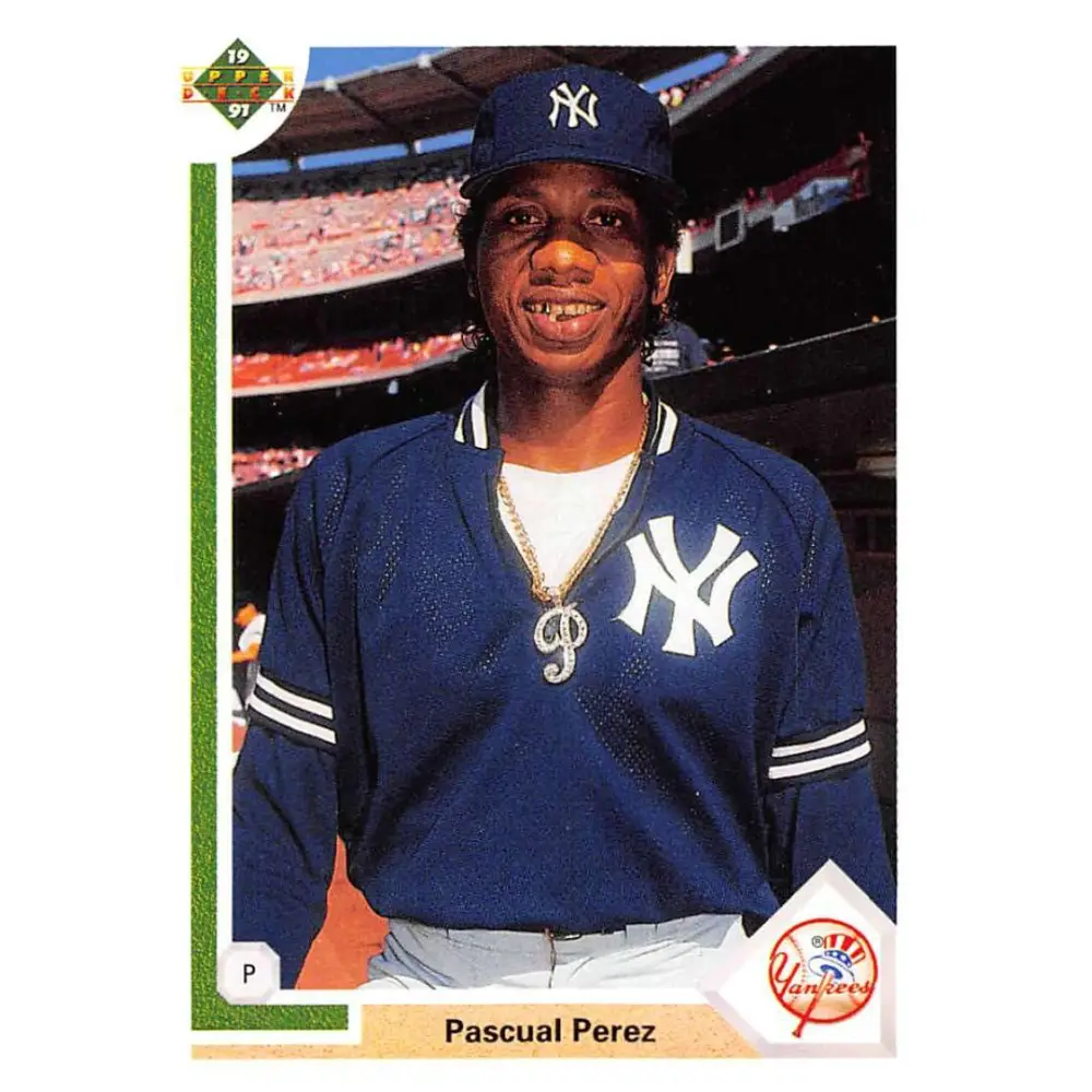 1991 Upper Deck #671 Pascual Perez NM-MT New York Yankees Baseball Card Image 1