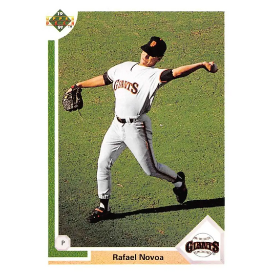 1991 Upper Deck #674 Rafael Novoa EX Excellent RC Rookie San Francisco Giants Baseball Card  Image 1